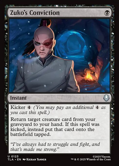 Zuko's Conviction - Avatar: The Last Airbender #123 Magic: The Gathering card image