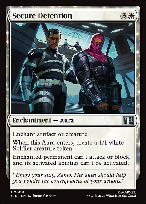 Secure Detention Marvel Super Heroes Commander Magic: The Gathering card image