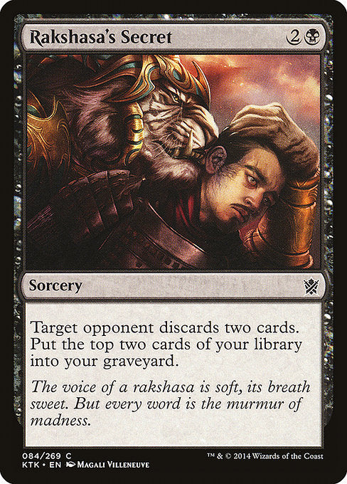Rakshasa's Secret - Khans of Tarkir #84 Magic: The Gathering card image