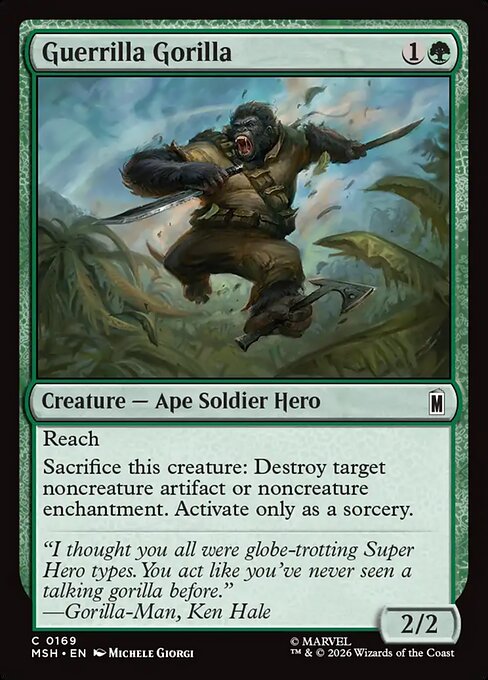 Guerrilla Gorilla Marvel Super Heroes Magic: The Gathering card image
