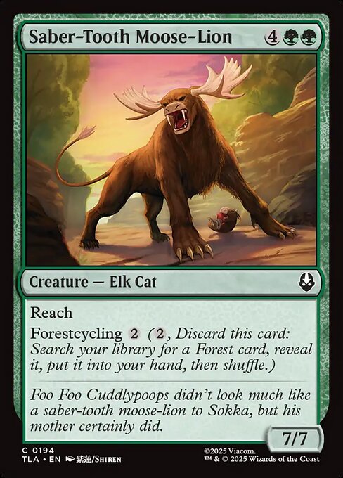 Saber-Tooth Moose-Lion - Avatar: The Last Airbender #194 Magic: The Gathering card image