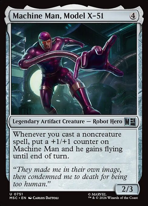 Machine Man, Model X-51 - Marvel Super Heroes Commander #751 (Foil)