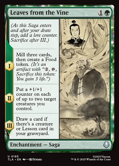 Leaves from the Vine - Avatar: The Last Airbender #185 Magic: The Gathering card image