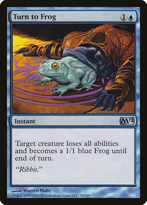 Turn to Frog - Magic 2012 #78 Magic: The Gathering card image