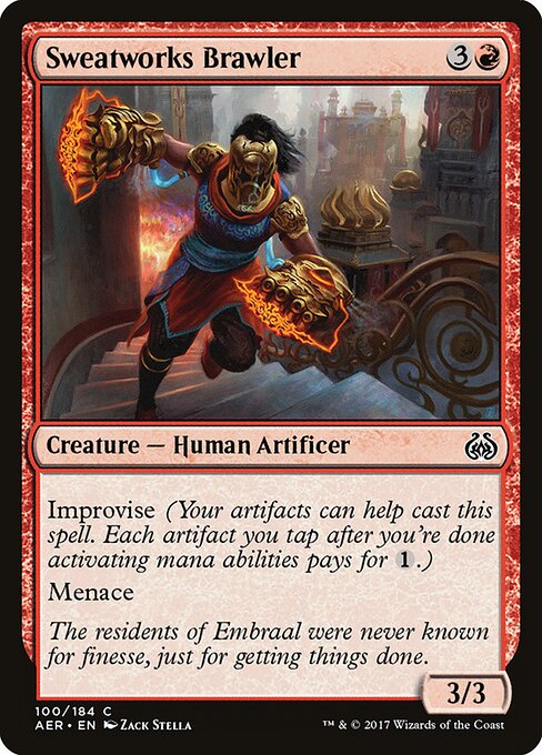Sweatworks Brawler Aether Revolt Magic: The Gathering card image