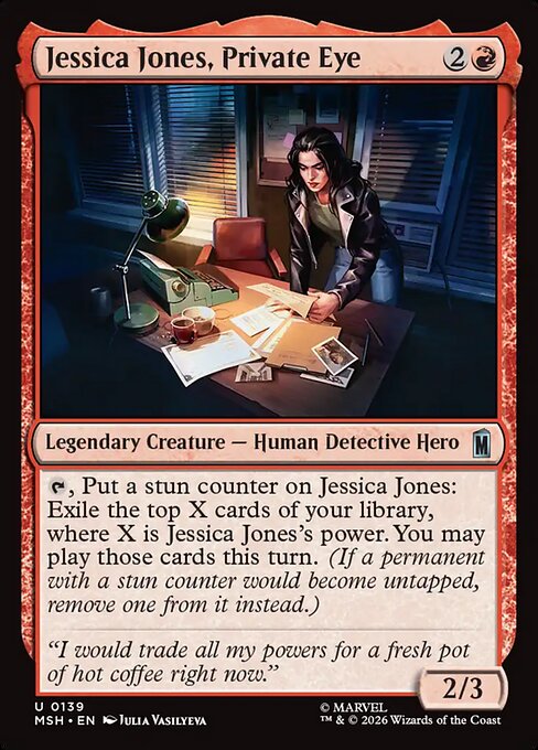 Jessica Jones, Private Eye Marvel Super Heroes Magic: The Gathering card image