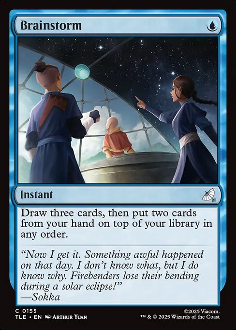 Brainstorm - Avatar: The Last Airbender Eternal #155 Magic: The Gathering card image