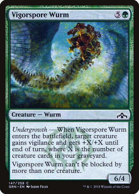 Vigorspore Wurm Guilds of Ravnica Magic: The Gathering card image
