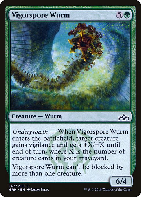 Vigorspore Wurm - Guilds of Ravnica #147 Magic: The Gathering card image