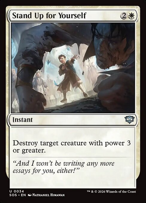 Stand Up for Yourself - Secrets of Strixhaven #34 Magic: The Gathering card image