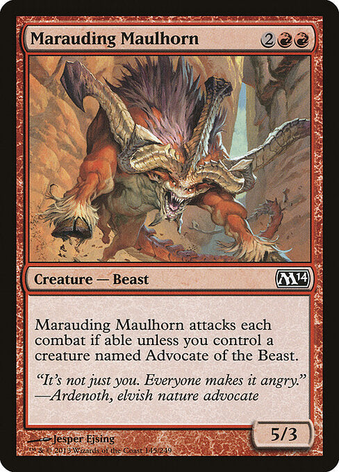 Marauding Maulhorn Magic 2014 Magic: The Gathering card image