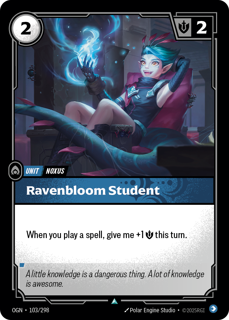 Ravenbloom Student Riftbound card image