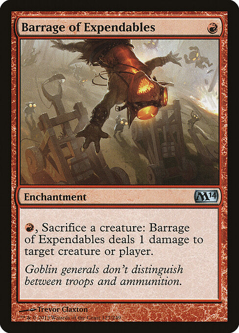 Barrage of Expendables Magic 2014 Magic: The Gathering card image