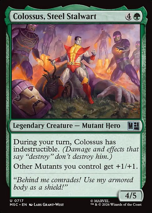 Colossus, Steel Stalwart Marvel Super Heroes Commander Magic: The Gathering card image