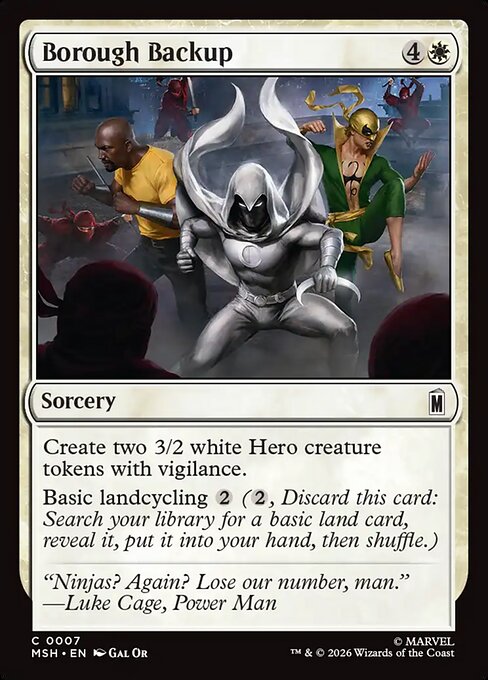 Borough Backup Marvel Super Heroes Magic: The Gathering card image