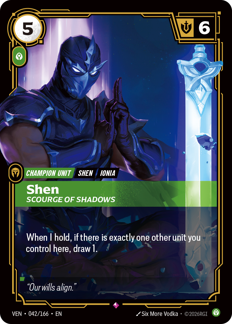 Shen, Scourge of Shadows Riftbound card