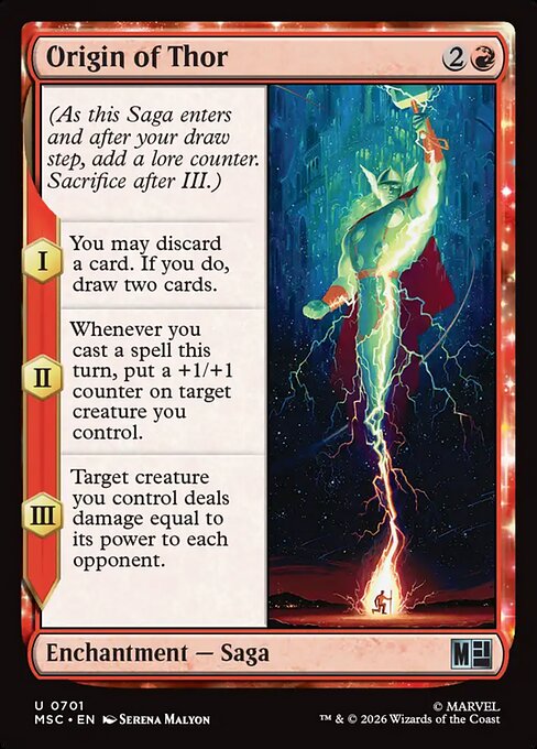 Origin of Thor Marvel Super Heroes Commander Magic: The Gathering card image