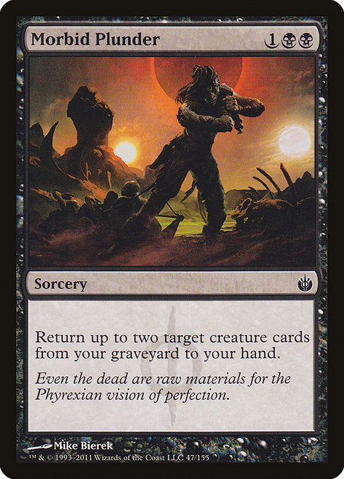 Morbid Plunder - Mirrodin Besieged #47 Magic: The Gathering card image