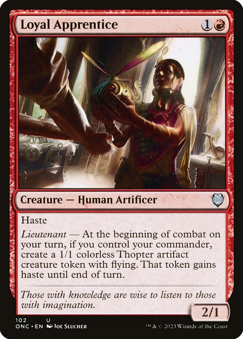 Loyal Apprentice - Phyrexia: All Will Be One Commander #102 Magic: The Gathering card image