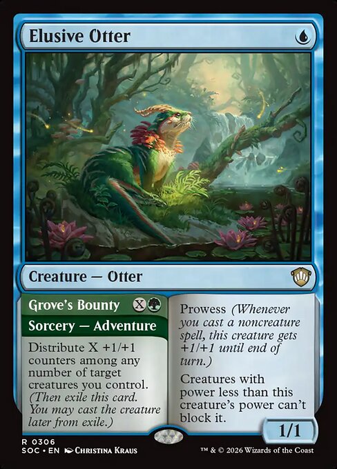 Elusive Otter // Grove's Bounty - Secrets of Strixhaven Commander #306