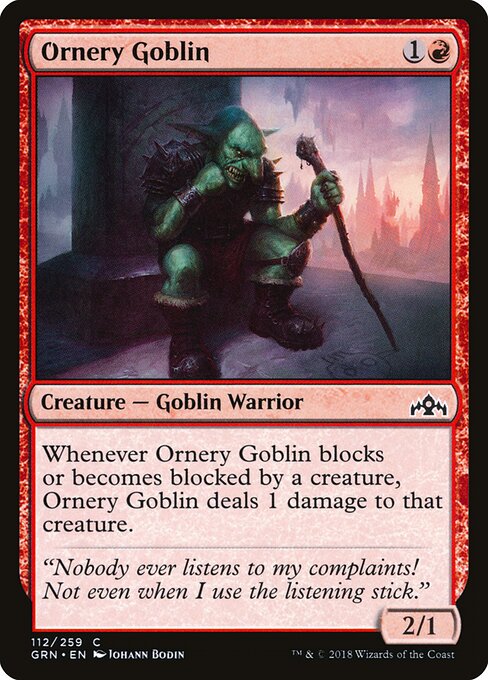 Ornery Goblin Guilds of Ravnica Magic: The Gathering card image