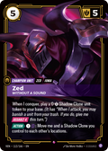 Zed, Without a Sound Riftbound card