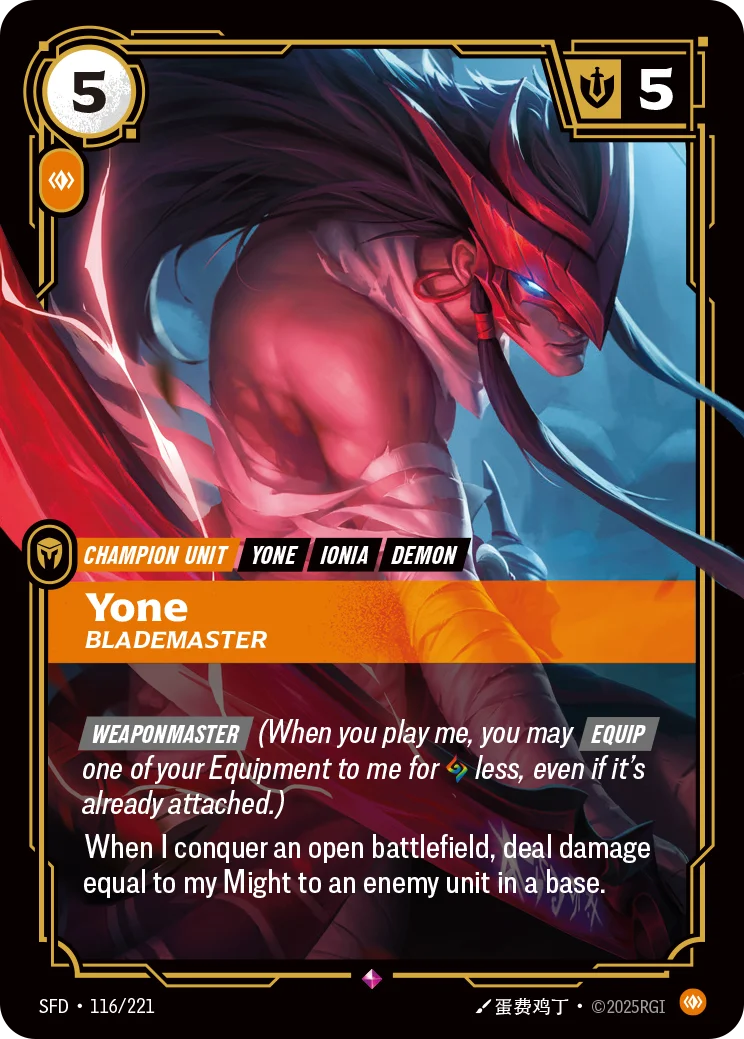 Yone, Blademaster Riftbound card image