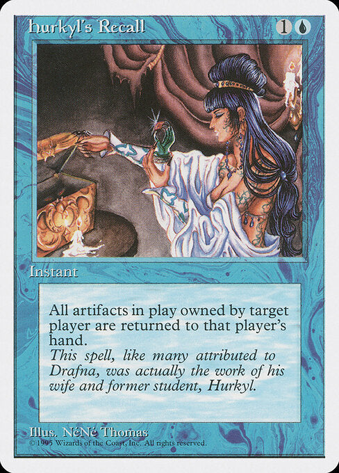 Hurkyl's Recall Fourth Edition Magic: The Gathering card image