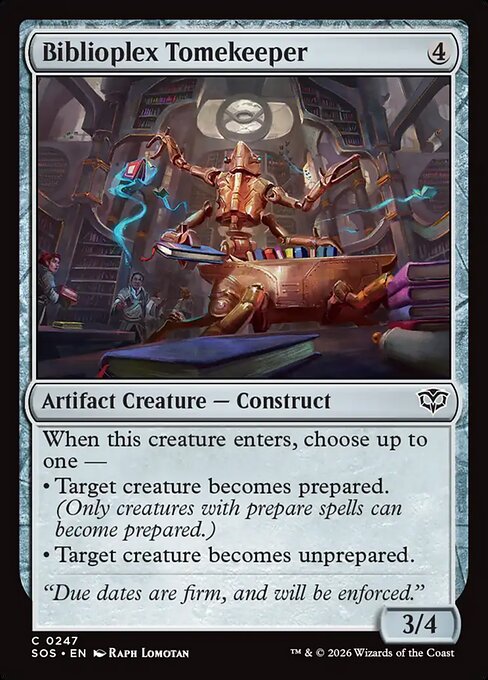Biblioplex Tomekeeper - Secrets of Strixhaven #247 - Near Mint - Foil