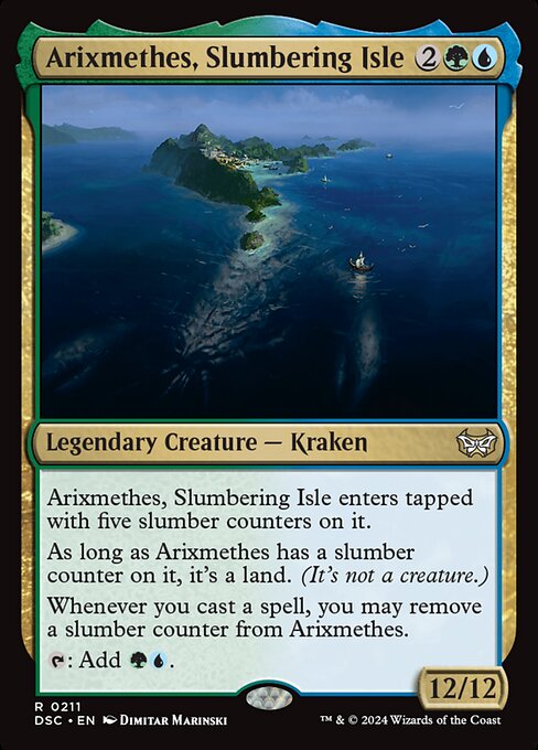 Arixmethes, Slumbering Isle - Duskmourn: House of Horror Commander #211