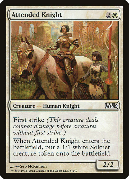 Attended Knight - Magic 2013 #5 Magic: The Gathering card image