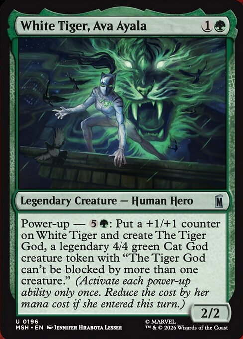 White Tiger, Ava Ayala Marvel Super Heroes Magic: The Gathering card image