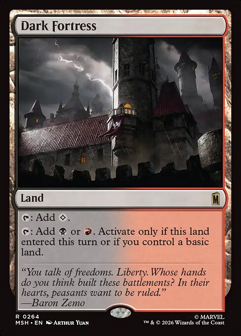Dark Fortress Marvel Super Heroes Magic: The Gathering card image