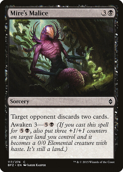 Mire's Malice Battle for Zendikar Magic: The Gathering card image