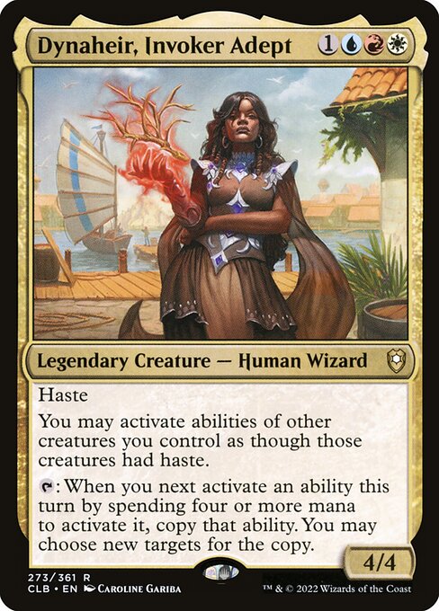 Dynaheir, Invoker Adept Commander Legends: Battle for Baldur's Gate Magic: The Gathering card image