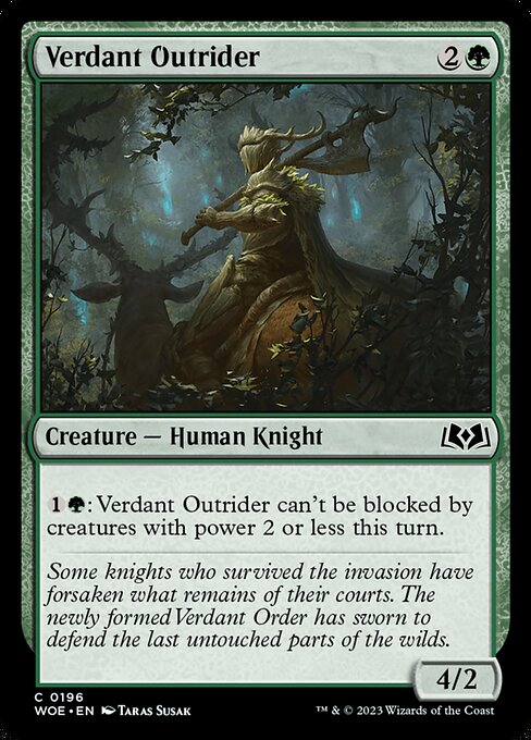 Verdant Outrider Wilds of Eldraine Magic: The Gathering card image