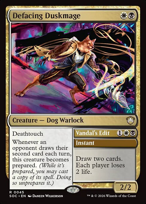 Defacing Duskmage // Vandal's Edit - Secrets of Strixhaven Commander #45