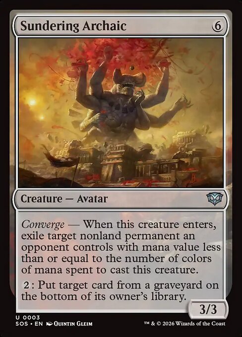 Sundering Archaic - Secrets of Strixhaven #3 Magic: The Gathering card image