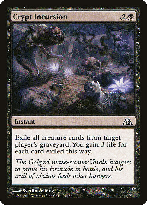 Crypt Incursion - Dragon's Maze #23 Magic: The Gathering card image