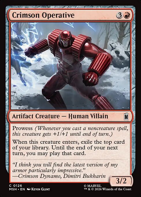 Crimson Operative Marvel Super Heroes Magic: The Gathering card image