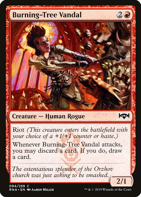 Burning-Tree Vandal Ravnica Allegiance Magic: The Gathering card image