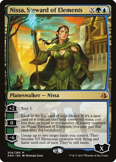 Nissa, Steward of Elements Amonkhet Magic: The Gathering card image