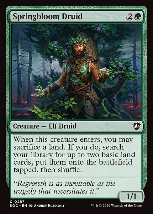 Springbloom Druid - Secrets of Strixhaven Commander #287