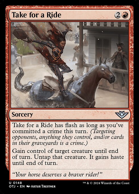 Take for a Ride Outlaws of Thunder Junction Magic: The Gathering card image