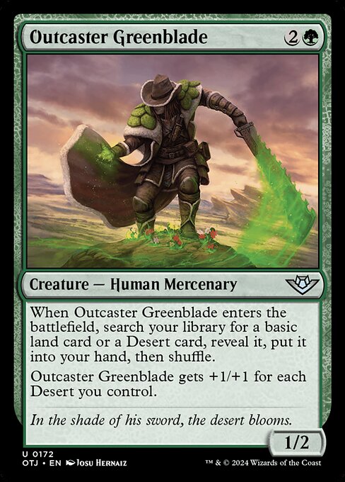 Outcaster Greenblade - Outlaws of Thunder Junction #172