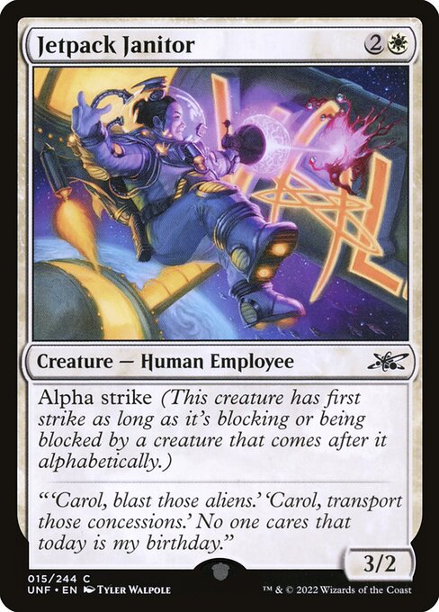 Jetpack Janitor - Unfinity #15 - Near Mint - Non-Foil
