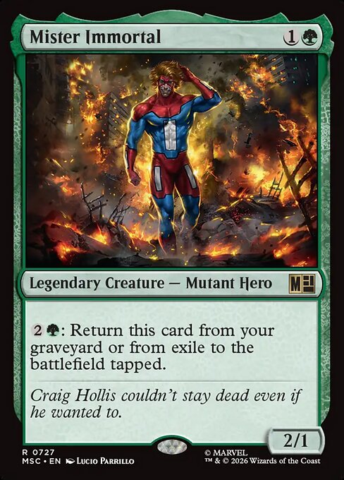 Mister Immortal Marvel Super Heroes Commander Magic: The Gathering card image