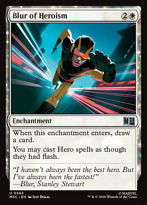 Blur of Heroism - Marvel Super Heroes Commander #585 (Foil)