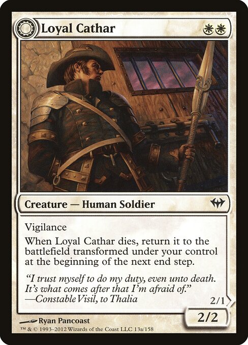 Loyal Cathar Dark Ascension Magic: The Gathering card image