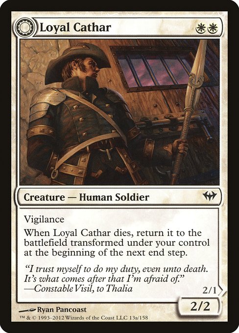 Loyal Cathar - Dark Ascension #13 Magic: The Gathering card image